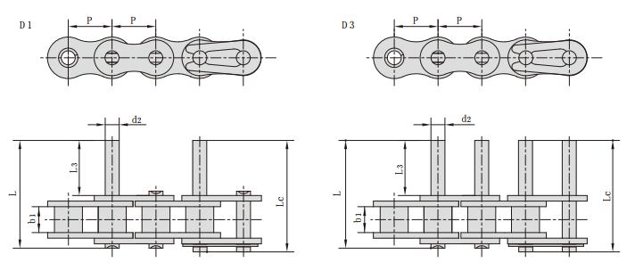 16A_1寸_16A加長銷軸輸送鏈