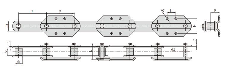 <font color='red'>P160</font>F61-G4_提升機用輸送鏈